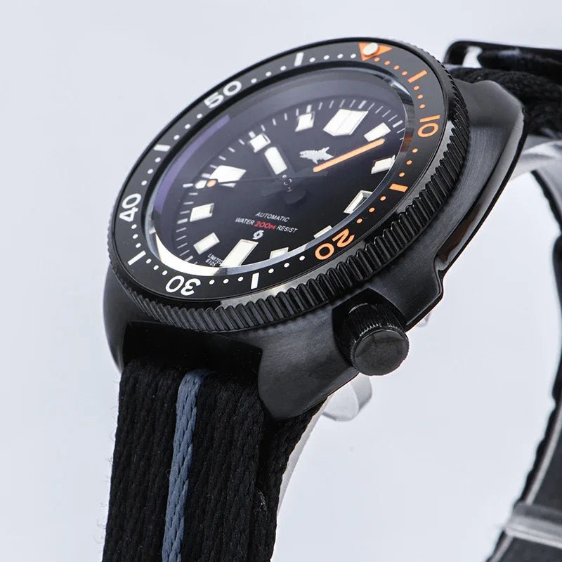 Relógio de Homem Heimdallr 44mm PVD 6105 Diver, Movimento Automático Japonês NH35, Impermeável 200M, Luneta em Cerâmica