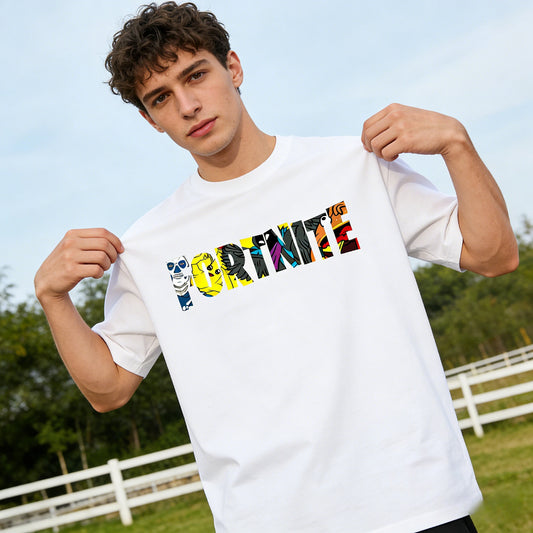 Neue Sommerkollektion: Fortnite T-Shirt aus reiner Baumwolle mit Rundhalsausschnitt — Unisex-Style, perfekt für Freizeit und Urlaub