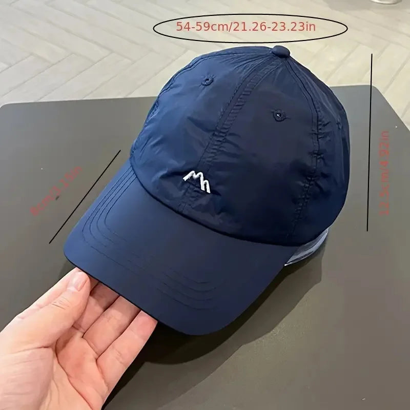 Summer embroidery quick-drying hat Spring and autumn outdoor sunscreen baseball cap adjustable sports visor