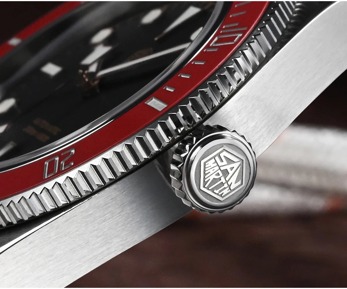 San Martin New 40mm BB Diver Watch Top Brand Classic Mens Watches NH35 Automatic Mechanical Sapphire Waterproof Reloj SN0128