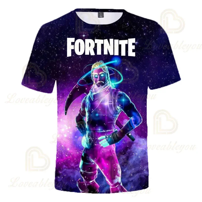 Fortnite Victory Kinderbekleidung für Jungen und Mädchen, Battle Royale 3D-Sweatshirt, Oberteile für Jungen und Mädchen, Kinder-T-Shirt, Hero-Teen-Tops