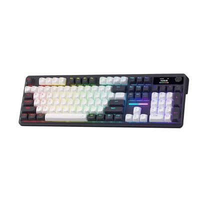 Redragon K762 Wireless Gasket Gaming Keyboard,104 Keys Mechanical Keyboard, Easy-Control 1.14’’ TFT Info Display