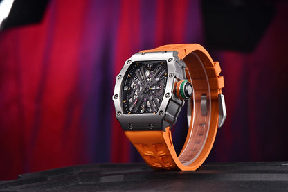 PAGANI DESIGN Newest Luxury Skeleton Watches VH65 Man Quartz Watch 42MM Rubber Strap Sapphire Glass Waterproof reloj hombre