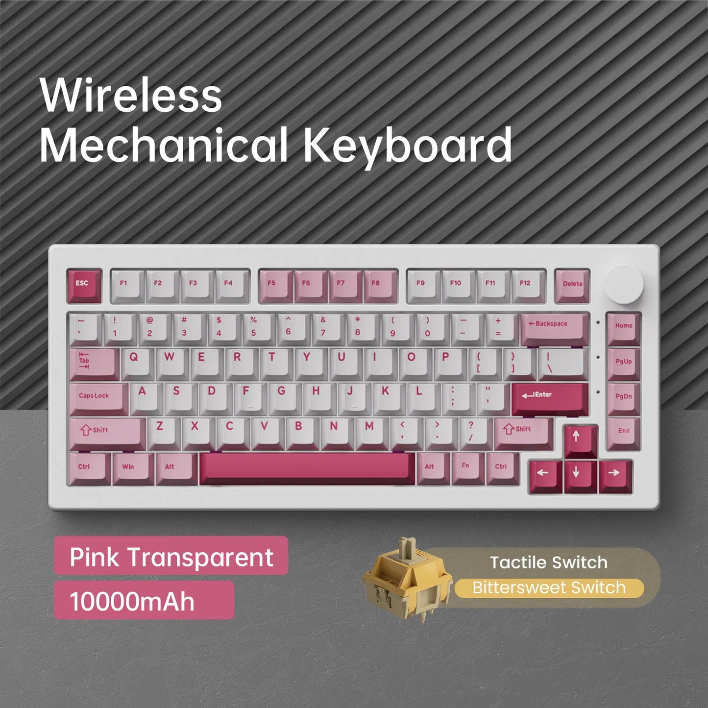 Akko 5075 V3 75% Mechanical Keyboard 8000/10000mAh 2.4GHz Wireless/Wired Type-C/BT 5.0 Hot Swap RGB Gasket for Gaming Typing