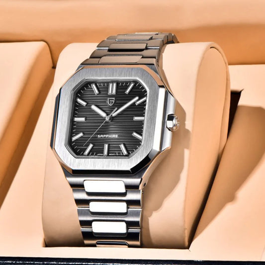 PAGANI DESIGN New V2 Men's Square Quartz Watch Top Luxury Brand Sports Waterproof Sapphire Stainless Steel Quartz Watch
