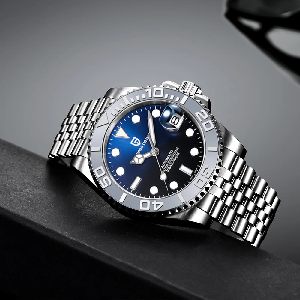 PAGANI DESIGN V2 Japan Mov't 40MM Luxury Men Mechanical Watch Sapphire Glass Ceramic Bezel Automatic Diving Watches for Men
