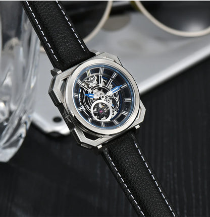 Yelang V1216 Men Watch Luxury Brand Watch 42mm Hollow Dial Japan MIYOTA 8N40 Automatic Movement 100M Waterproof Watch Luminous