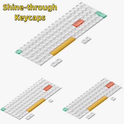 NuPhy nSA Profile Shine-through nSA PC Keycaps Transparent Keycap Low Profile Suitable for Air Series For AIR75/AIR75 V2/AIR96