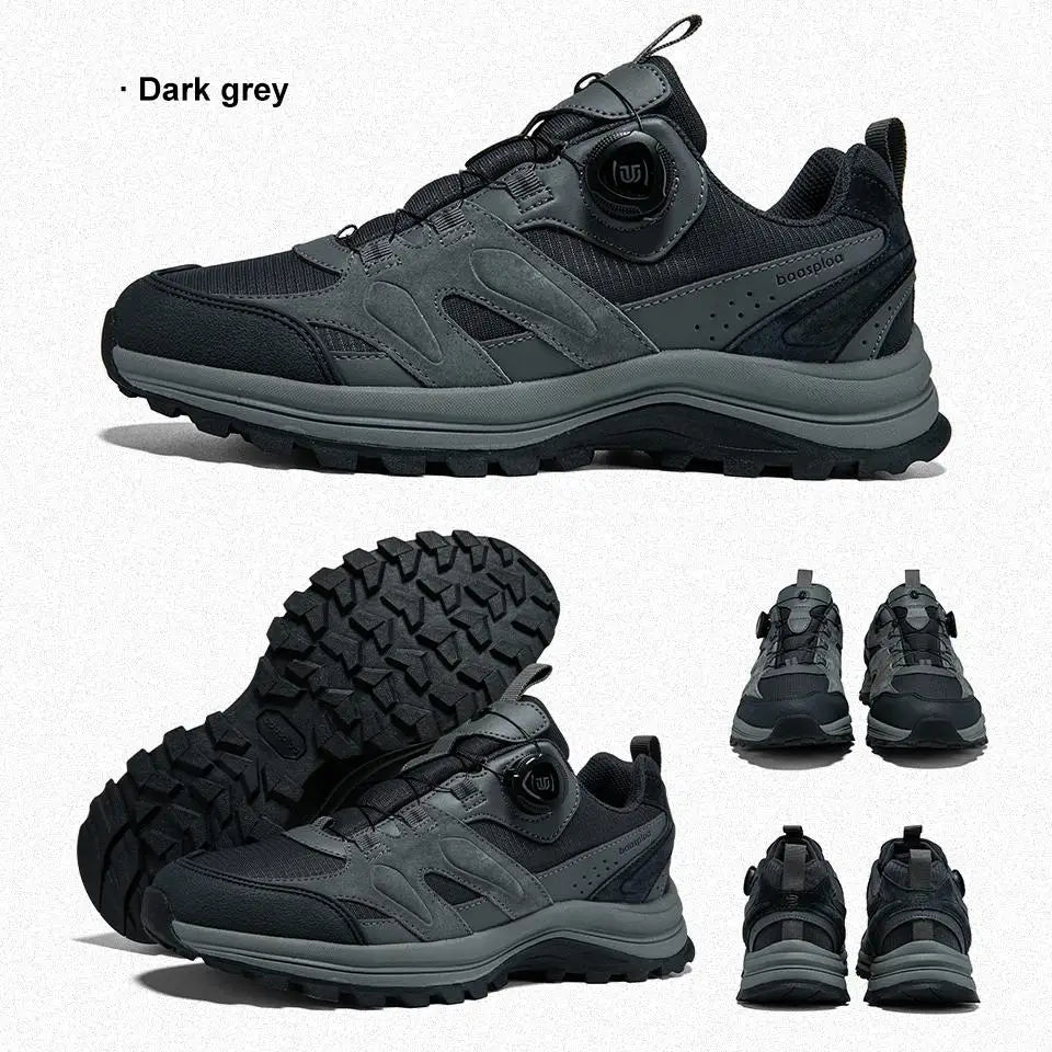 Baasploa Men Hiking Shoes Non-Slip Wear Resistant Outdoor Climbing Walking Shoes for Men Comfort Inner Cotton Outdoor Sneakers