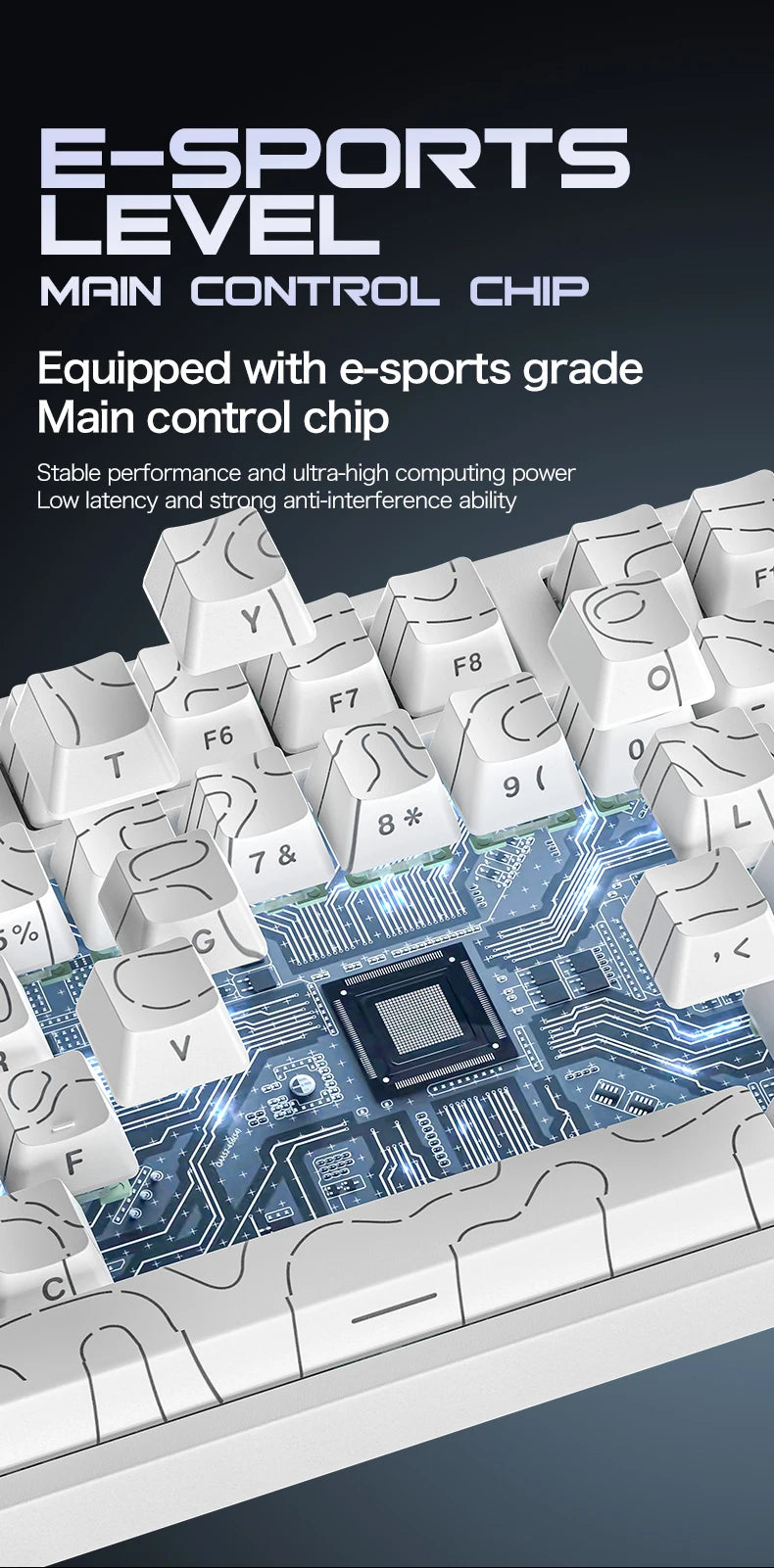 ATTACK SHARK R82 HE Wired 75% Magnetic Keyboard RGB 8000Hz Rapid Trigger 0.005mm Actuation Gaming Keyboard