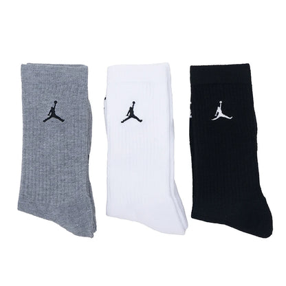 Pánské a dámské ponožky Nike, volnočasové ponožky, basketbalové ponožky, pohodlné běžecké tréninkové prodyšné módní ponožky střední délky (3 páry) Dx9632-914