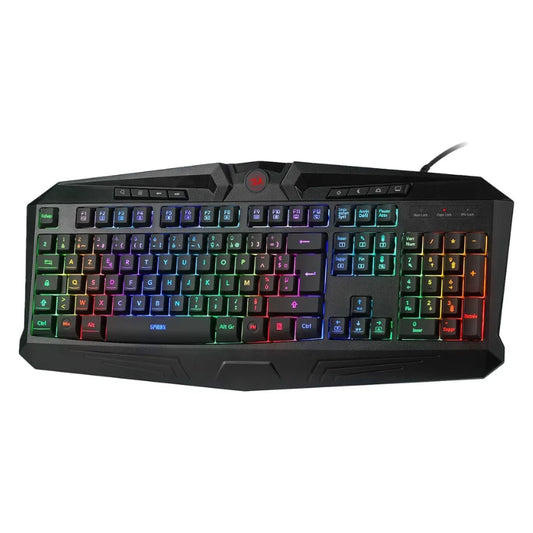 Redragon K503 AZERTY Wired Gaming Keyboard with RGB Backlit, Silent Membrane Keys, Wrist Rest, Multimedia Controls & Anti-Ghosting for PC