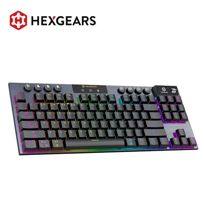 HEXGEARS A3 Mechanical Keyboard Kailh Switch Bluetooth/2.4G/Type-C Wired Connection 87 Key RGB Hot Swap Wireless Gaming Keyboard