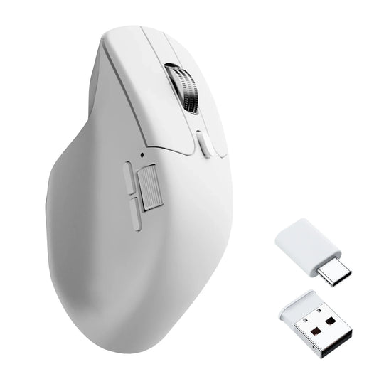 Keychron M6 Wireless Mouse with PixArt 3950 Sensor, 8K Polling Rate, Silent Switches, Dual Scroll Wheels, Bluetooth & 2.4GHz Ergonomic Mouse