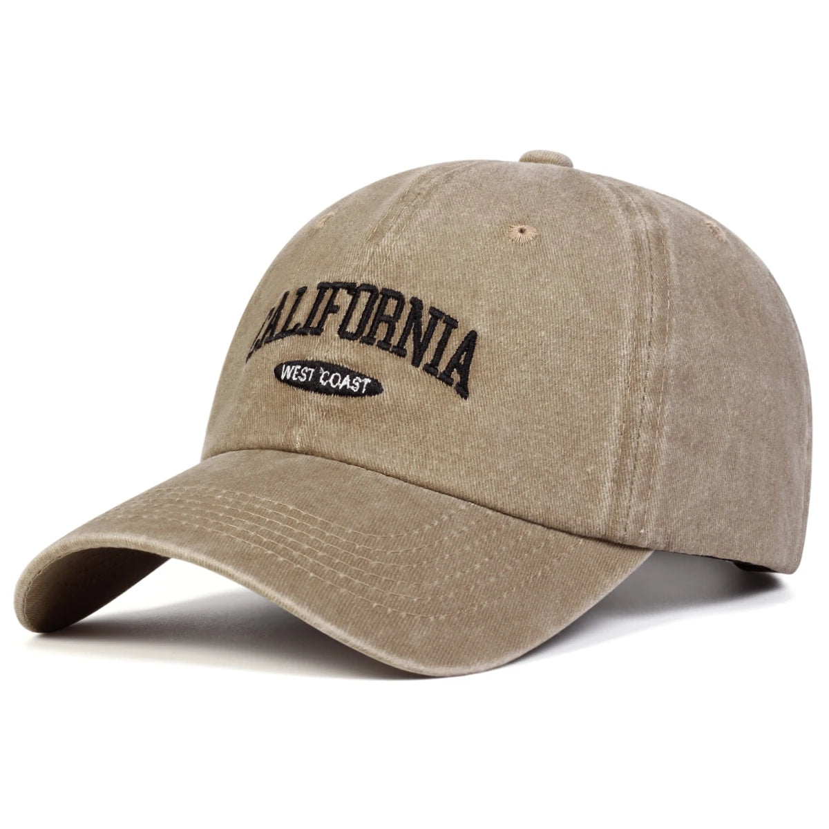 Unisex CALIFORNIA Letter Embroidery Wash Baseball Caps Spring and Autumn Outdoor Adjustable Casual Hats Sunscreen Hat