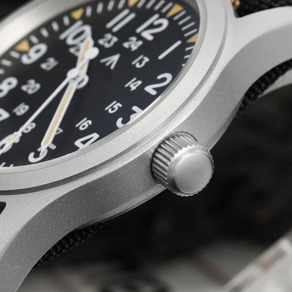 Militado ML05 38mm Vintage Watch VH31 Quartz Movement Field Watches Domed Sapphire Crystal With High Clear AR Coating Wristwatch