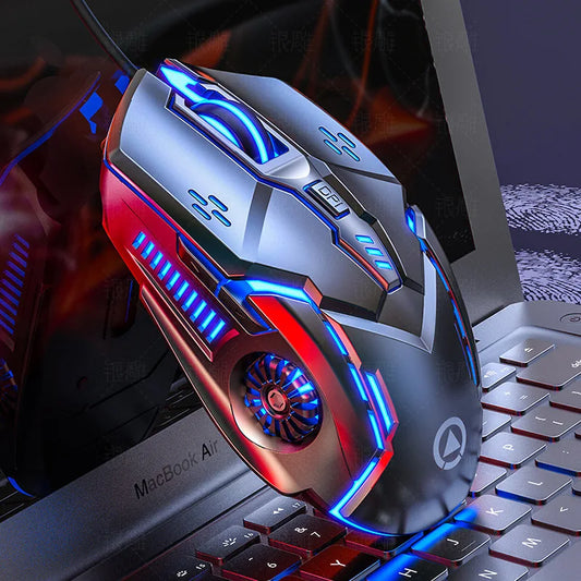 UTHAI G5 Wired Gaming Mouse 3200 DPI RGB LED Gaming Mouse with 6 Programmable Buttons, USB Ergonomic Gaming Mouse for PC, Laptop & Esports