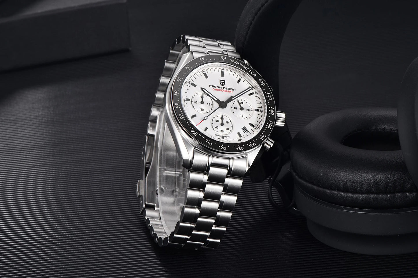 PAGANI DESIGN 2026 New Meteorite pattern dial Luxury Quartz Watch For Men Speed Sport Chronograph AR Sapphire crystal Wristwatch