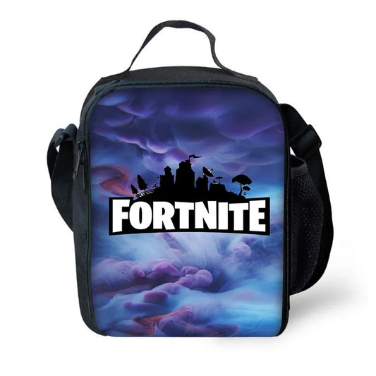 Isolierte große F-FortniteS-Kühltasche für Kinder mit viel Fassungsvermögen, für Jungen, Mädchen und Schüler, für Outdoor-Picknicks, wiederverwendbare Thermo-Lunchbox