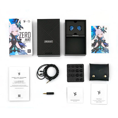 TRUTHEAR Zero:BLUE2 Earphone Dual Dynamic Drivers IEMs with Detachable Cable in Ear Headphone 0.78mm 2pin 3.5mm plug