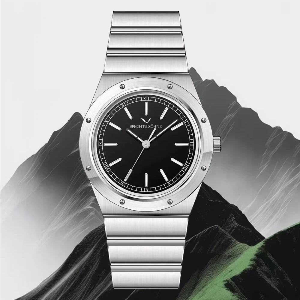 New Arrivals 2026 Specht & Söhne Luxury Watch 38MM Men's Quartz Super Slim Stainless Steel Sapphire Crystal 50M Water Resistant