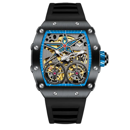 2022 New ONOLA Men Watch Automatic Mechanical Watch for Men Business Sport Wristwatch Luminous Waterproof Leather Belt Clock