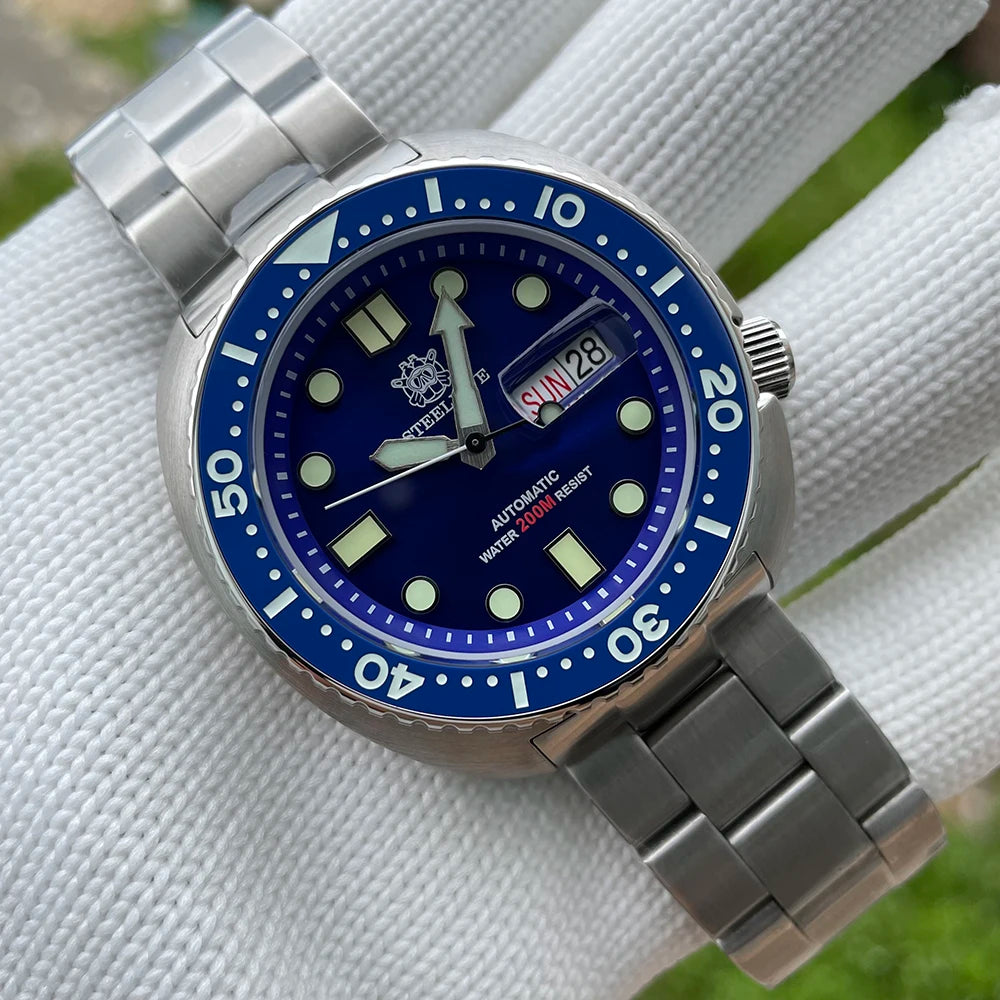STEELDIVE Brand Classic Design SD1972 45mm Case Ceramic Bezel Sapphire Glass NH36 Automatic Movement Day and Date Sports Watches