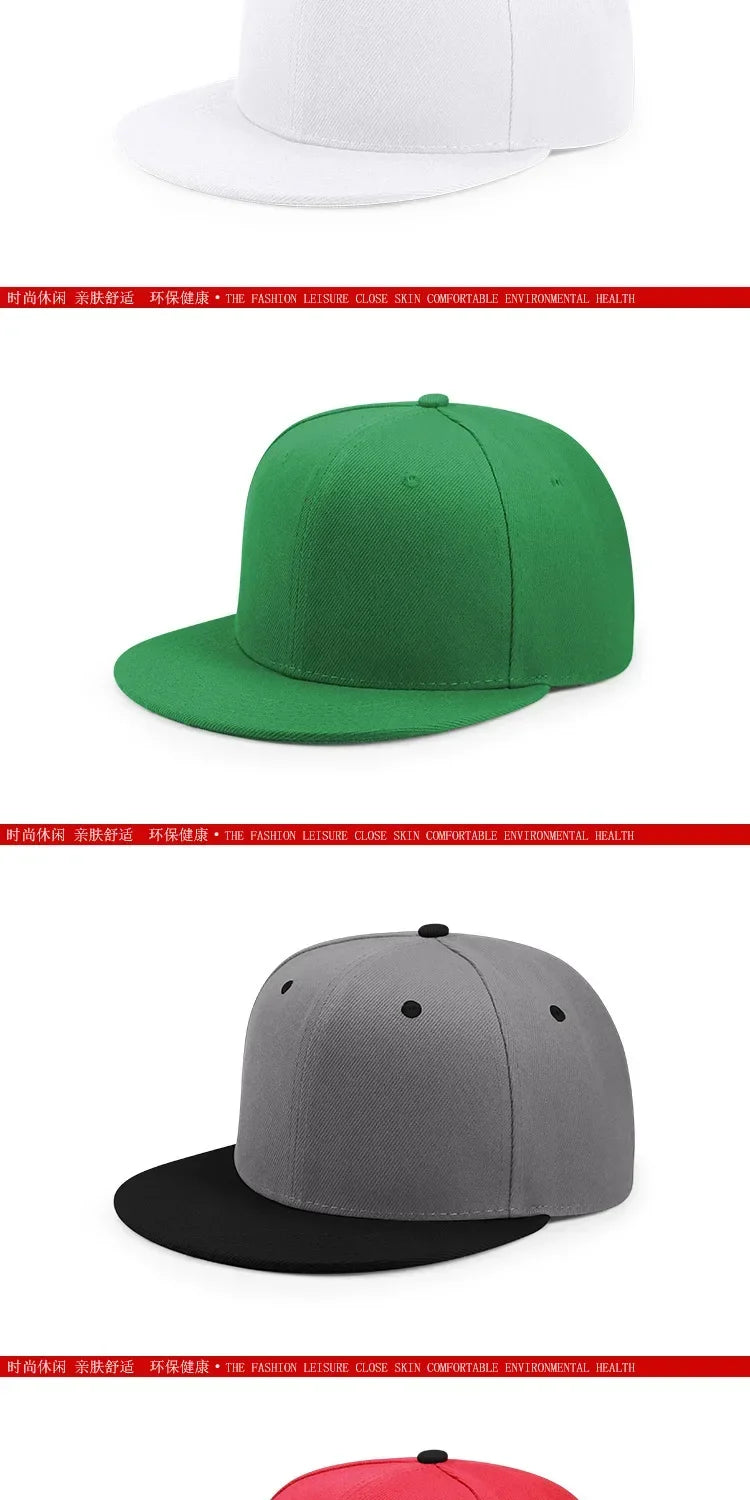 Big Bone Man Plus Size Baseballkappen für Erwachsene, flacher Schirm, Hip-Hop-Fitted-Cap, Herren und Damen, große Kappen, Snapback-Cap, Größe 6 3/4 bis 8