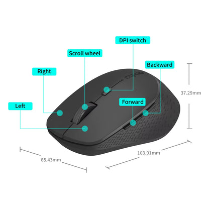 Rapoo M300G Silent Wireless Mouse 2400 DPI Multi-Mode Bluetooth Mouse Portable Optical Mice Ergonomic Design Support 2 Devices