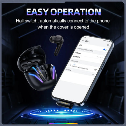 ONIKUMA T27 Wireless Earbuds Dual-mode Headset Independent Connection with Touch Control 2.4GHz Low Latency Stereo Bluetooth