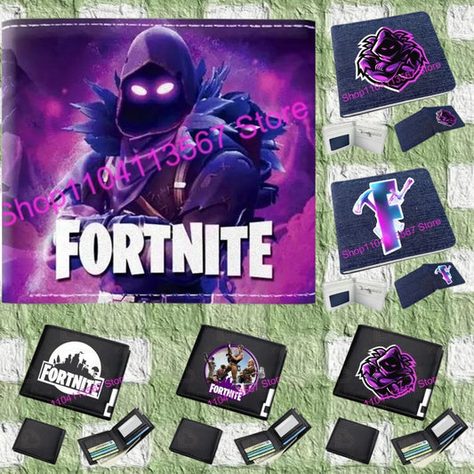 Fortnited Anime-Figuren-Geldbörse „Victory Royale“ aus PU-Leder, Münzhalter, Geld-Clutch, Handgelenktasche, Kartenhalter
