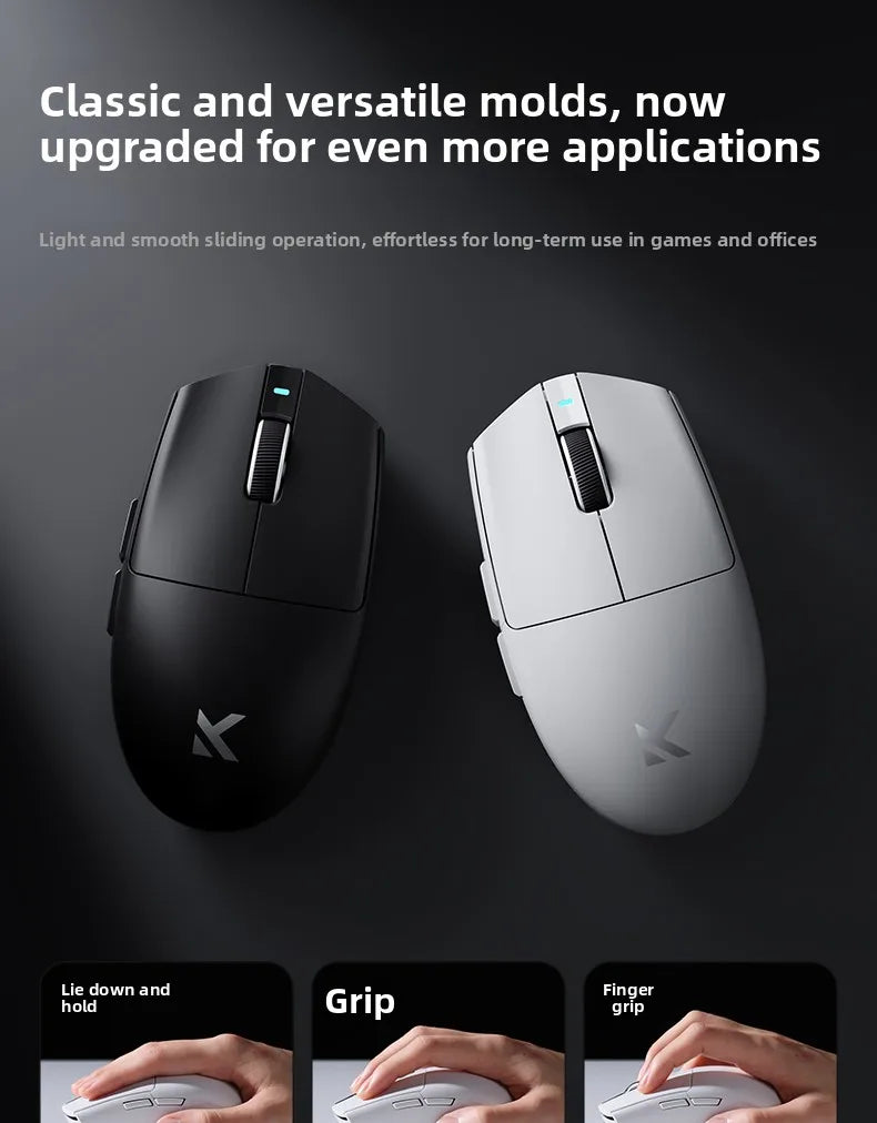 MCHOSE G3 V2 PRO brezžična miška Bluetooth s tremi načini povezave, ergonomska in lahka, za prenosnik, pisarno, gaming in računalniške dodatke
