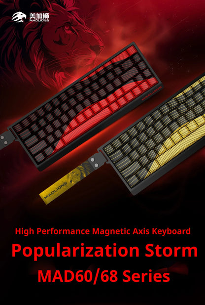 FGG MAD60 Gaming RGB Magnetic Axis Keyboard Game Dedicated Full Key Hot Swap Quick Response Entry Level Custom Gaming Keyboard