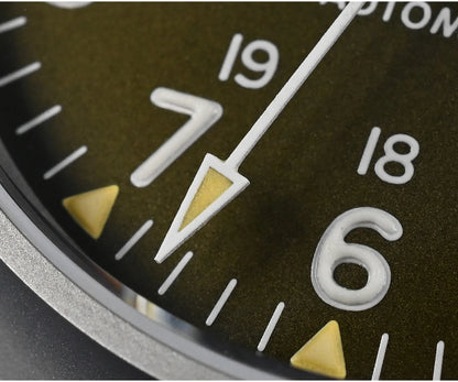 San Martin Pilot Watch 38mm NH35 Retro Military Automatic Mechanical Wristwatch Bead Blasted Case Waterproof 100m SN0137