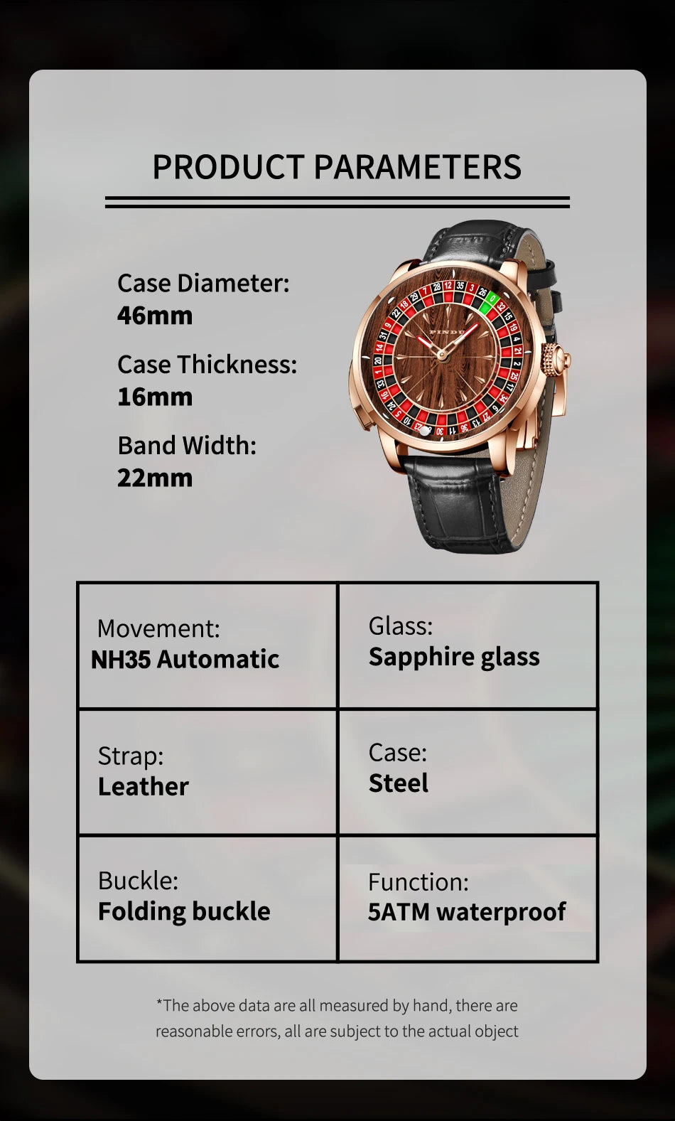 2025 NEW PINDU design Rotating dial Mechanical Watch Men Japan NH35 Movement Sapphire Waterproof TOP-luxurious Automatic watch