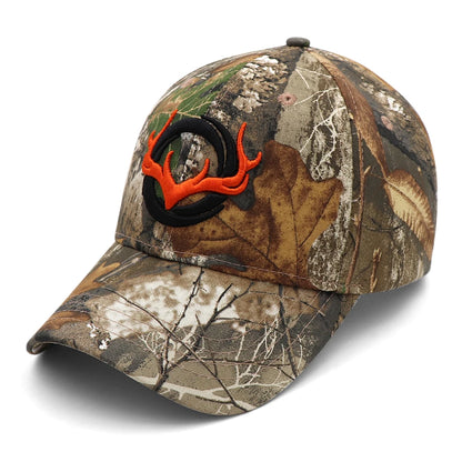 KOEP - Nouvelle casquette de baseball camouflage - Casquettes de pêche pour hommes - Chapeau de chasse camouflage pour les activités de plein air - Chapeau de jungle - Casquette de randonnée avec tête de cerf en 3D