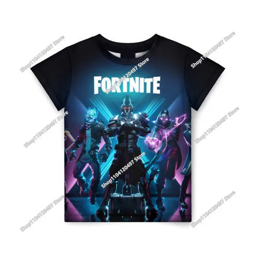 2026 Fortnite T-shirt Boys Summer Anime Game T Shirt Everyone T-Shirt Cute Tee Shirt Basic Battle Gamer Short Sleeve Man Tshirt