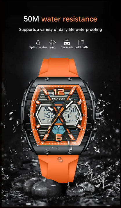 LIGE Digital Men Military Watch 50m Waterproof Wristwatch LED Quartz Clock Sport Watch Male Big Watches Men Relogios Masculino