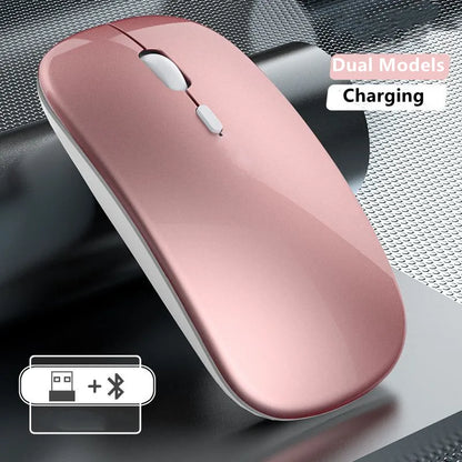 Wireless Mouse Rechargeable Dual Modes Bluetooth-compatible 2.4G USB Computer Mice For Laptop iPad Tablet Notebook Gaming Mouse