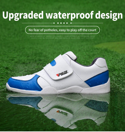 PGM Barn Flickor Pojkar Golfskor Halkfria Läder Utomhus Barnsneakers Sportskor XZ054