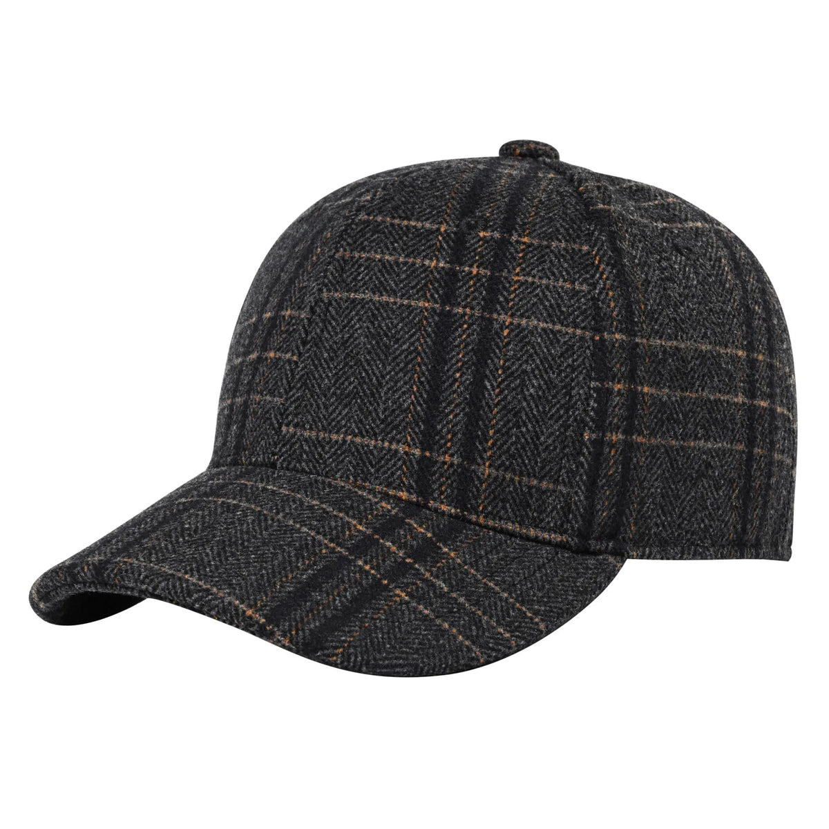BOTVELA Herren-Baseballkappe aus Wolltweed, lässiger Stil, weich, verstellbar, unstrukturiert