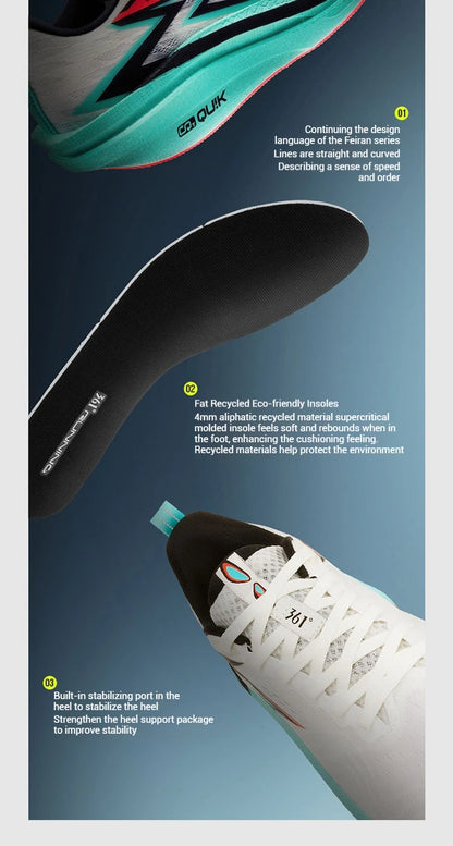 361 Degrees Flame 4.0 MIX Herren-Laufschuhe mit Carbonplatte, für Wettkämpfe und Marathon, stabiler Rückprall, verschleißfest, Herren-Sneaker 672512204