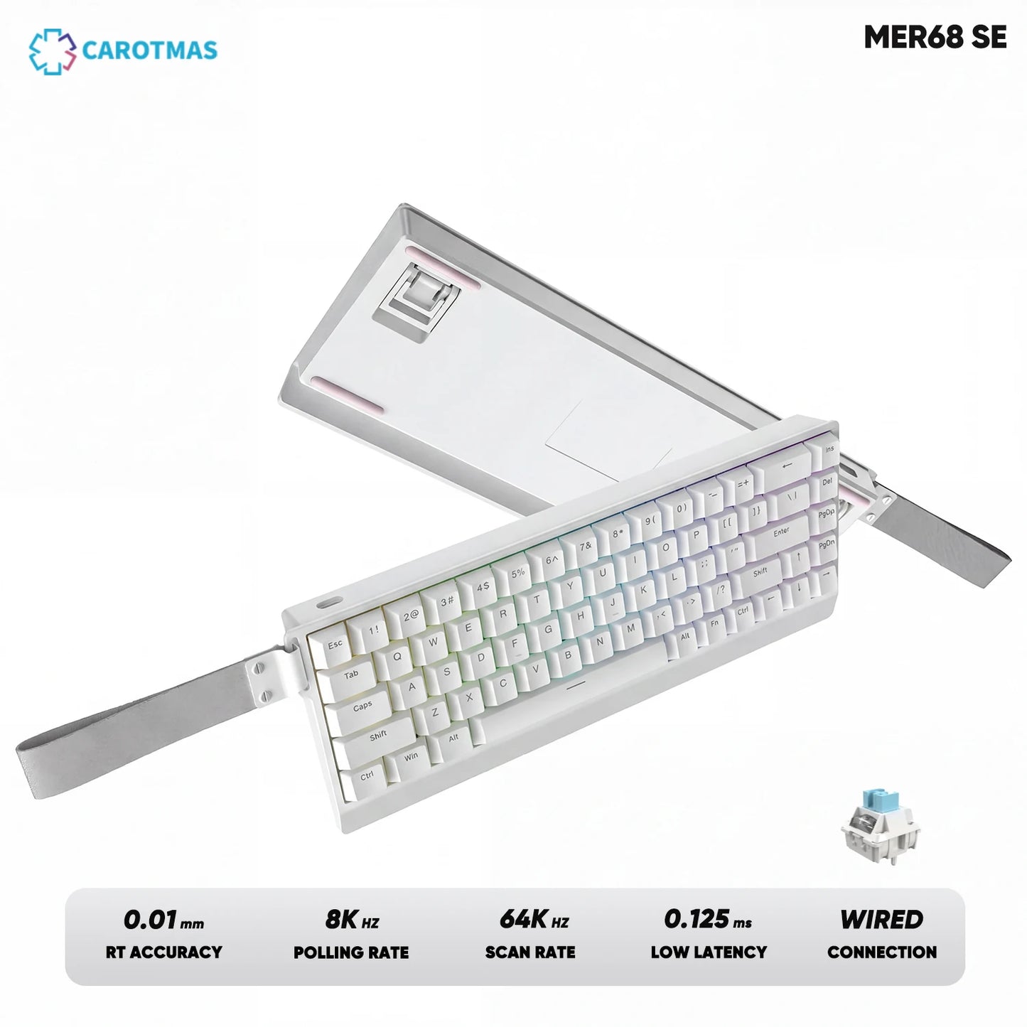 IROK Carotmas Mercury68 Mercury 68 Mercury68 Pro Mercury68 Max RT 0.001mm 8K Teclado mecánico magnético gaming con cable para gamers