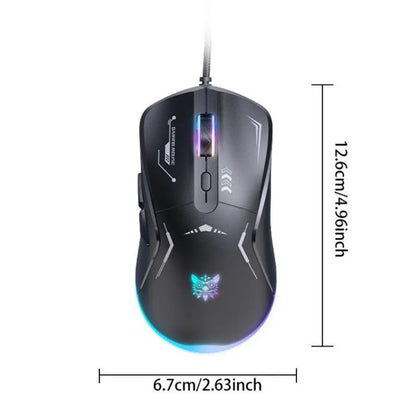 ONIKUMA G55 Mechanical Gaming Keyboard 61 Keys Layout RGB Customized Wired Colorful LED Backlit Keyboard for Computer Laptop PC
