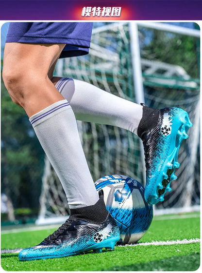 Muške i ženske nogometne kopačke visokog profila, neklizajuće nogometne tenisice, prozračne tenisice za futsal trening, gležnjače za nogomet na vanjskoj travi