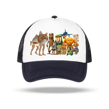 Casquette de baseball italienne Brainrot pour enfants, casquette décontractée pour garçon, chapeaux de sport pour enfants, chapeaux de soleil Tung Sahur Tralalers Shark, bonnet ajustable, cadeau pour homme