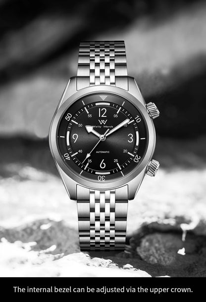 WM Watch Automatic Mechanical Watches Water Resistant Classic Casual Business Man Watch Welly Merck WM089M