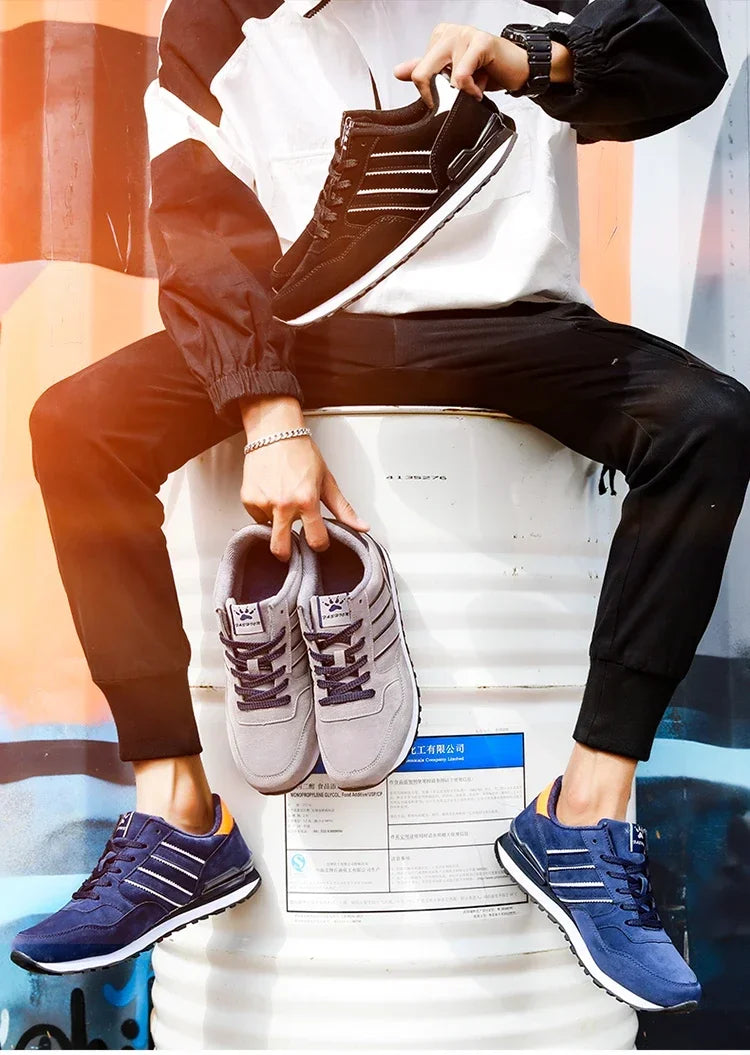 Herren-Sneaker, Leder-Freizeitschuhe, atmungsaktive Herbstschuhe für Herren, flache Herrenschuhe, Herren-Freizeitschuhe