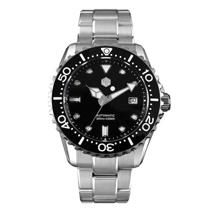 San Martin New 40-44mm Luxury Men's Diver Watch, Classic High Quality NH35 YN55 Automatic Mechanical, Sapphire, BGW-X1, 20Bar