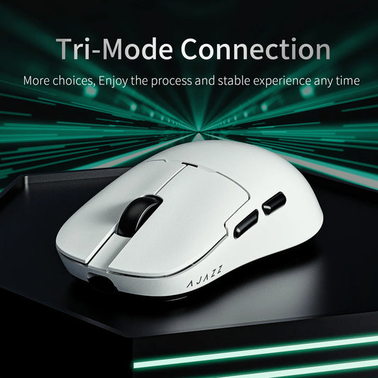 AJAZZ AJ159 NL Wireless Mouse PAW3395 Tri-Mode Bluetooth Gaming Mouse, 30,000 DPI Rechargeable Wireless Mouse for Gaming, Office & Laptop